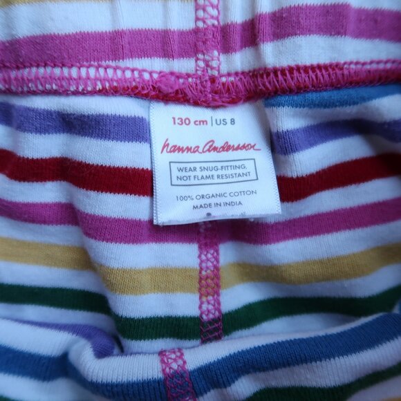 Hanna Andersson Girl's Stripe Pajamas Set Size 8 Short Pajamas Set Pink Purple - Picture 3 of 3